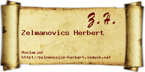 Zelmanovics Herbert névjegykártya
